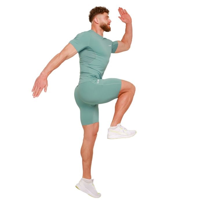 High kompressziós rövid ujjú póló Blue - GymBeam L