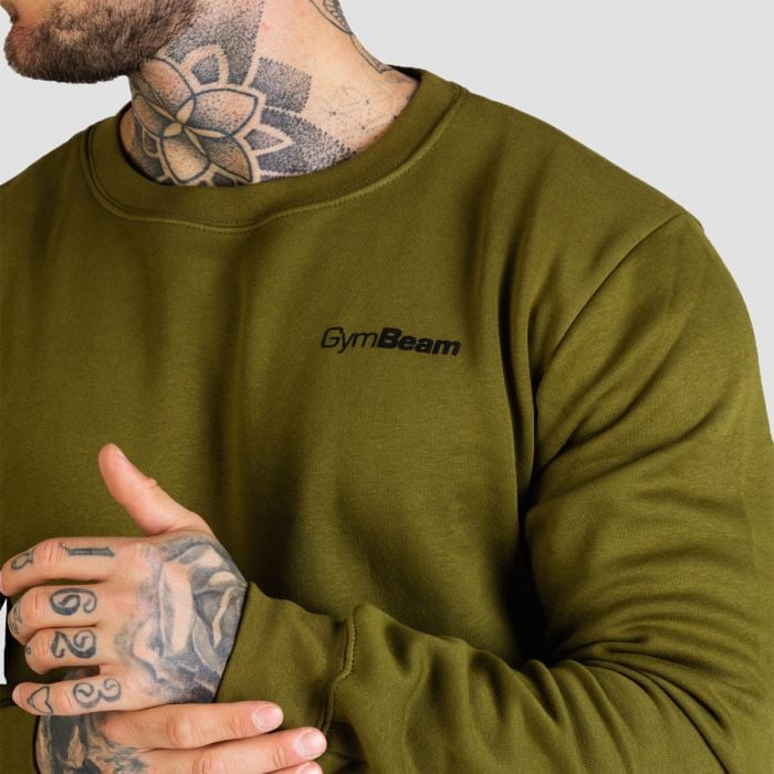 Basic Military Green pulóver - GymBeam XL