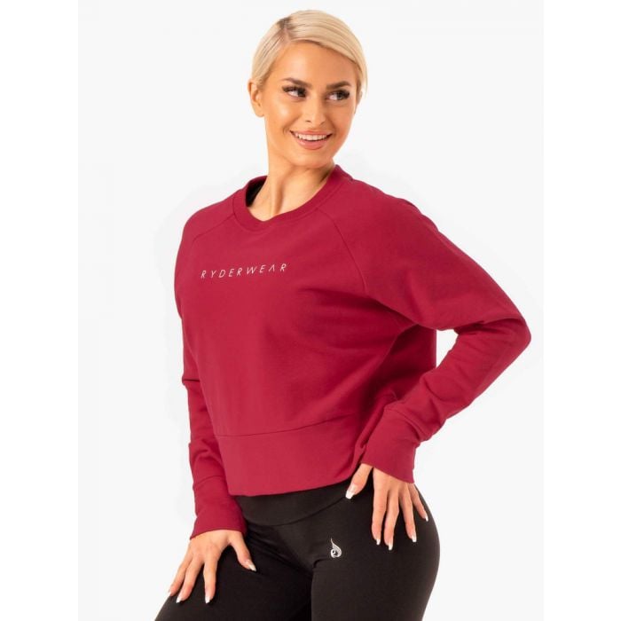 Women‘s Motion Sweater Wine Red - Ryderwear