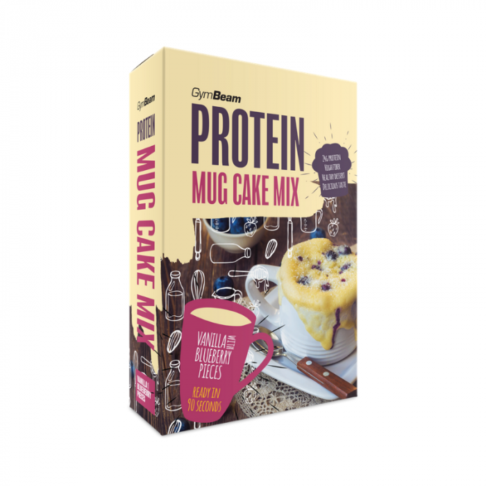 Protein Mug Cake Mix 500 g - GymBeam + ajándékok csokoládé csokidarabokkal