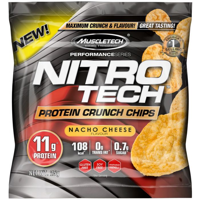 Nitro-Tech Protein Crunch Chips 25 g MuscleTech - nacho cheese