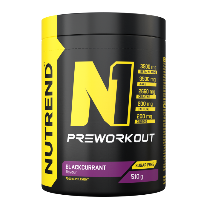 N1 Pre-Workout - Nutrend 10 x 17 g - kékmálna