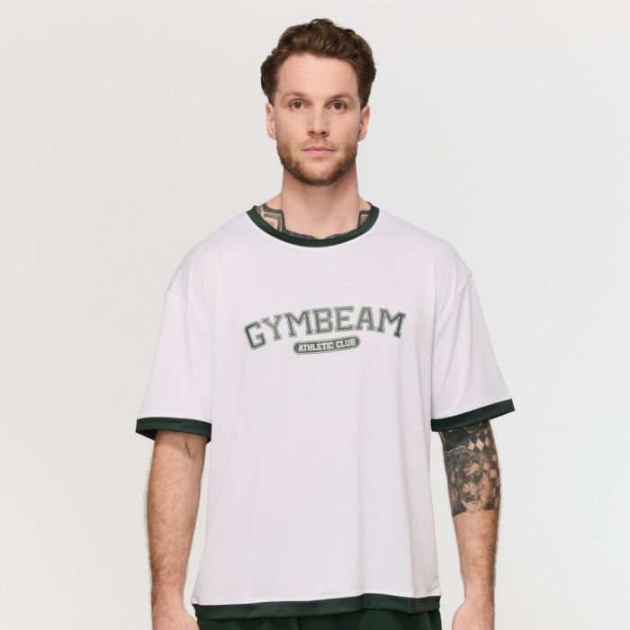 Varsity oversized póló White - GymBeam M