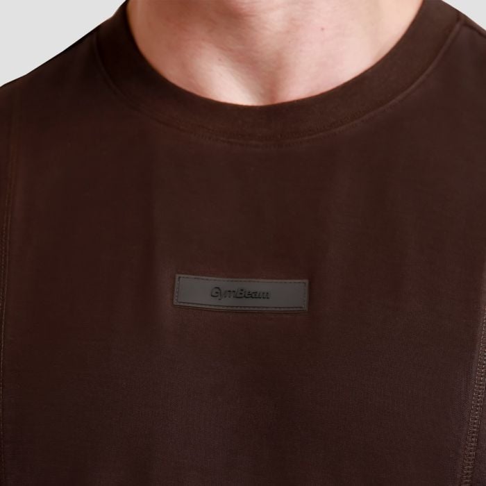 Unstoppable oversized póló Brown - GymBeam XL