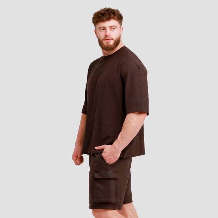 Unstoppable oversized póló Brown - GymBeam XL
