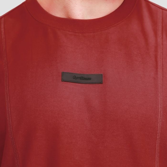 Unstoppable oversized póló Red - GymBeam L