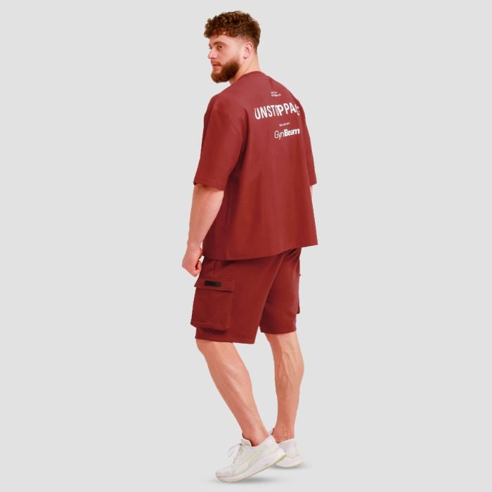 Unstoppable oversized póló Red - GymBeam L
