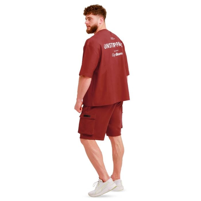 Unstoppable oversized póló Red - GymBeam L
