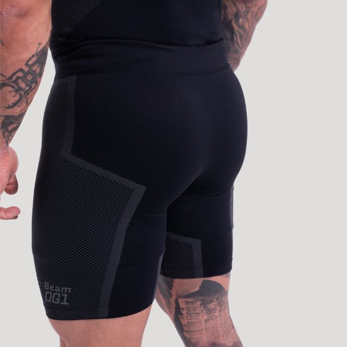 OG1 varrásmentes rövidnadrág Black/Grey - GymBeam XXL