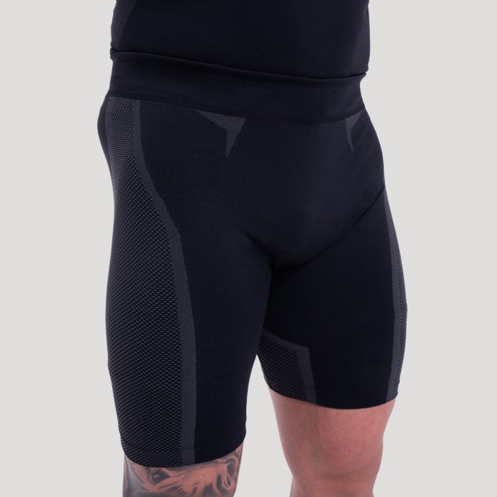 OG1 varrásmentes rövidnadrág Black/Grey - GymBeam XXL