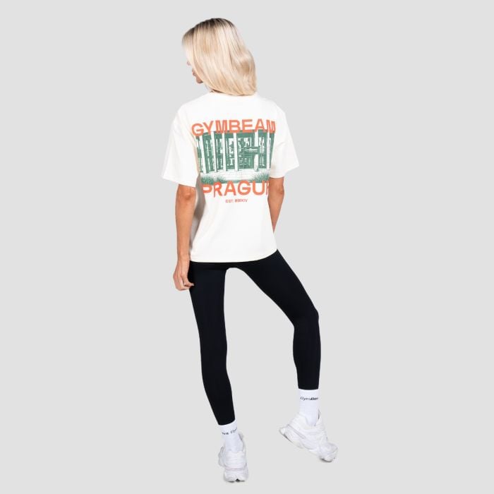 Prága póló Cream - GymBeam XXL