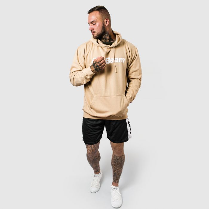 PRO Hoodie pulóver Sand - GymBeam L - krém