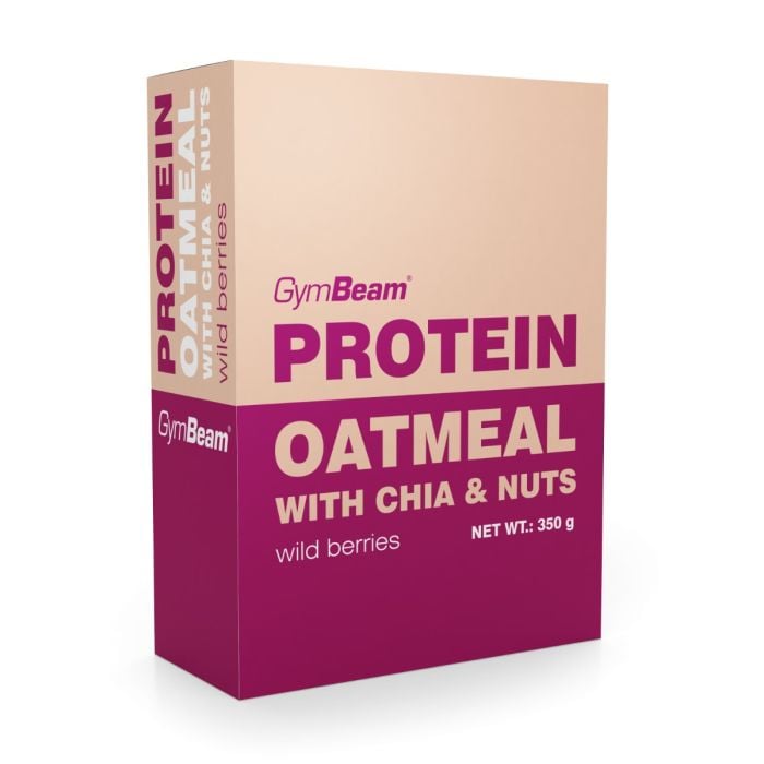 Protein Oatmeal with chia & nuts - GymBeam 350 g - wild berries