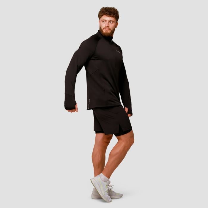 Pulse 1/2 Zip futófelső Black - GymBeam XL