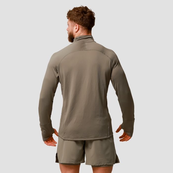 Pulse 1/2 Zip futófelső Vetiver - GymBeam XXL