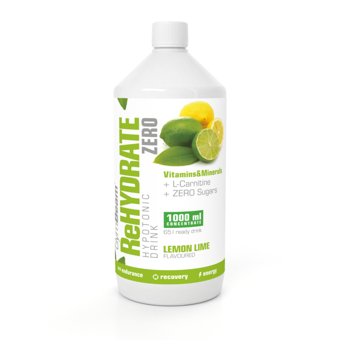 Ionic drink ReHydrate ZERO - GymBeam lemon lime - 1000 ml