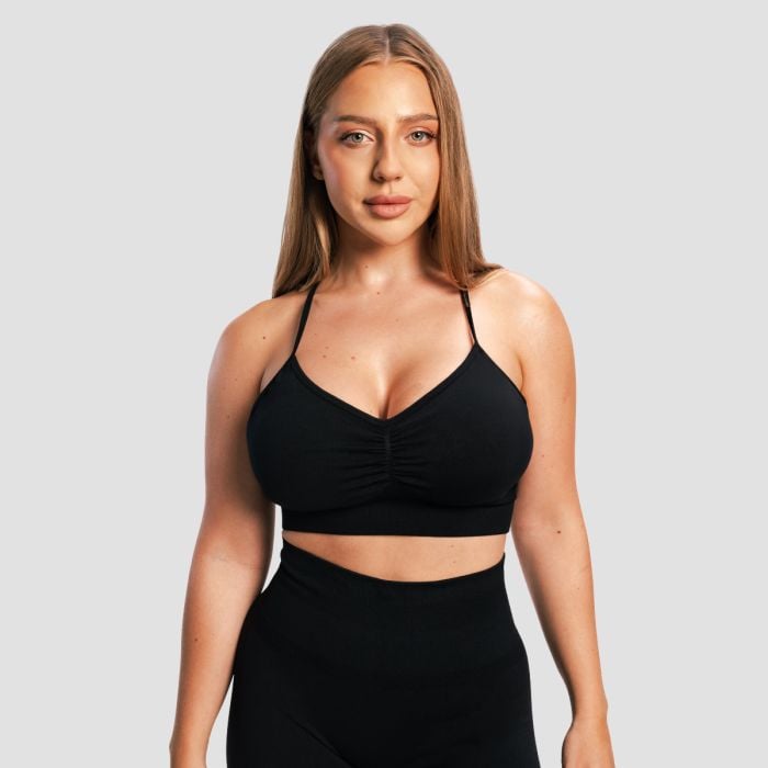 Sculpt varrásmentes sportmelltartó Black - GymBeam S
