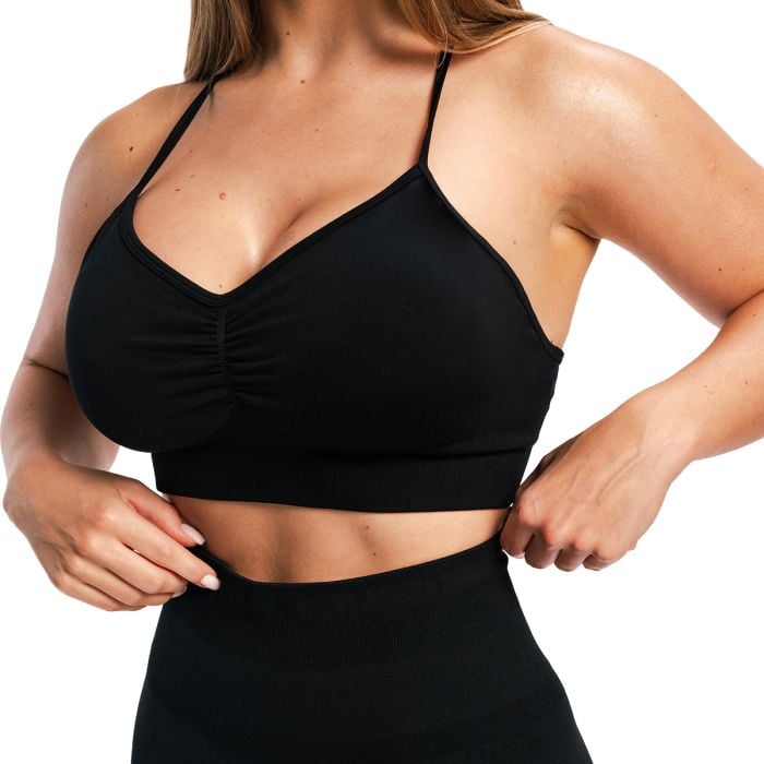 Sculpt varrásmentes sportmelltartó Black - GymBeam S