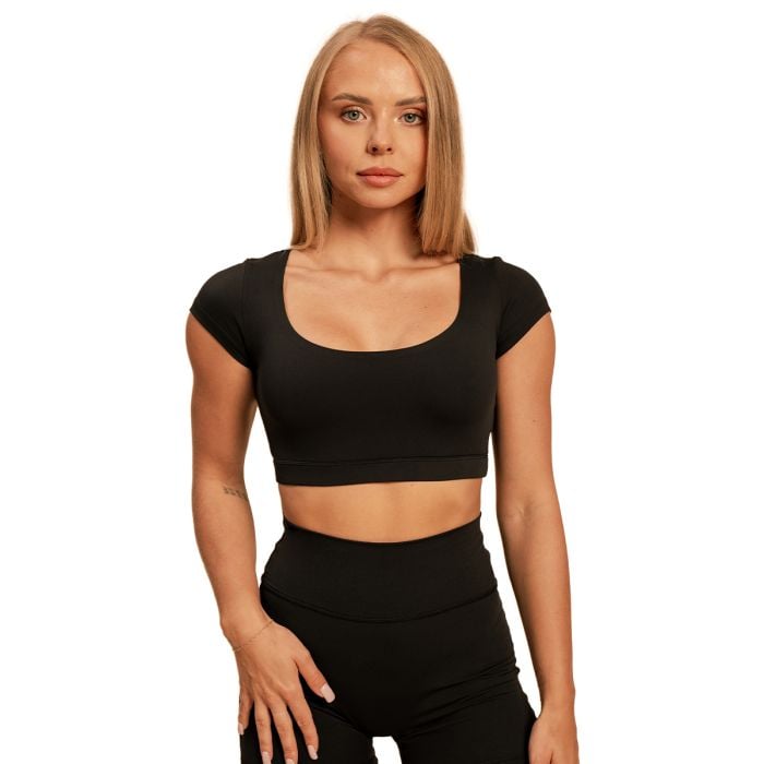 Sense Cropped női póló Black - BeastPink XS