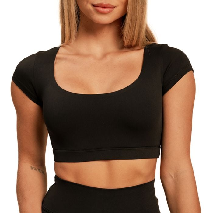 Sense Cropped női póló Black - BeastPink XS
