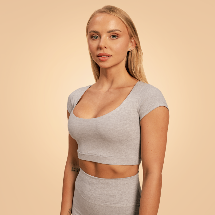 Sense Cropped női póló Grey - BeastPink M