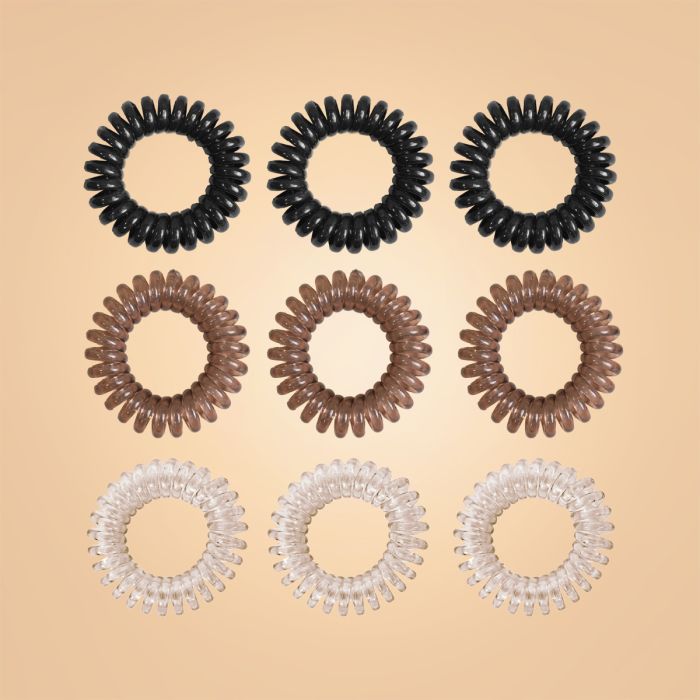 Spirál hajgumi szett - BeastPink fekete