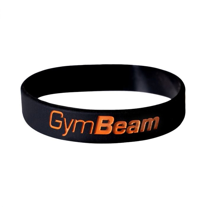 Slicone wristband GB Black Orange - GymBeam