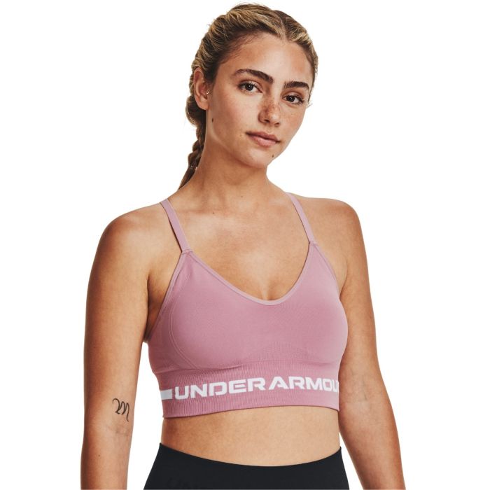 Sports Bra Seamless Low Long Pink - Under Armour 