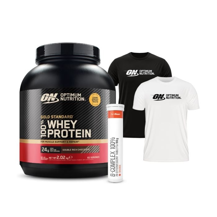 100% Whey Gold Standard - Optimum Nutrition + ajándék 450 g - dupla gazdag csoki
