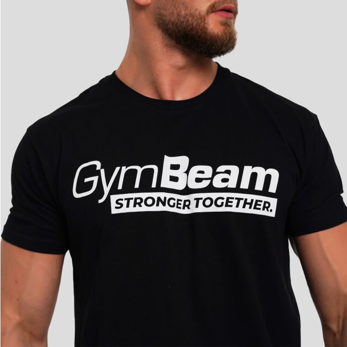 Stronger Together póló Black - GymBeam L