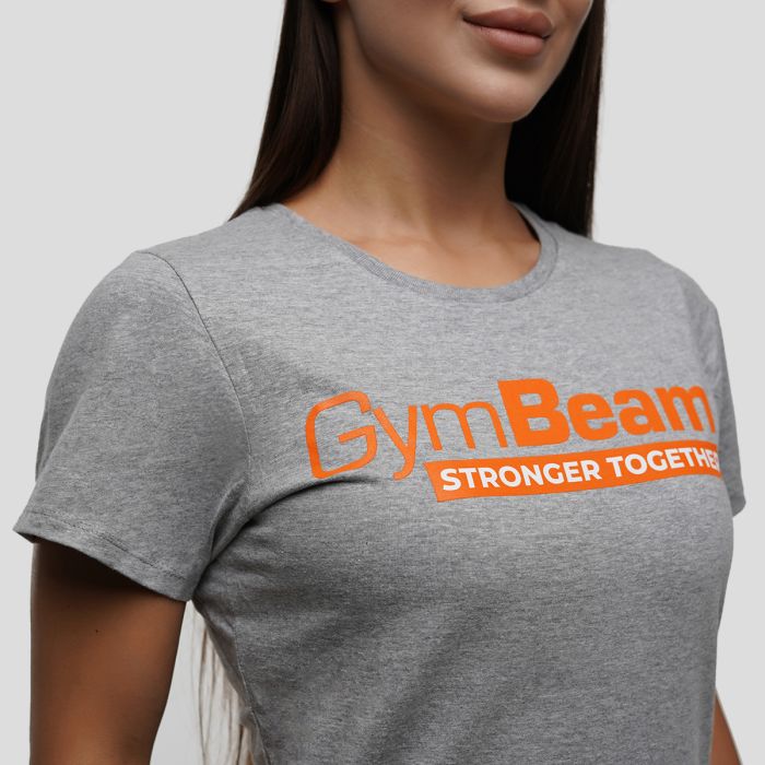 Stronger Together női póló Grey - GymBeam XS