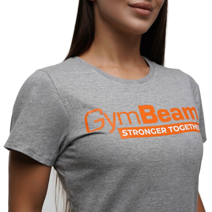 Stronger Together női póló Grey - GymBeam XS