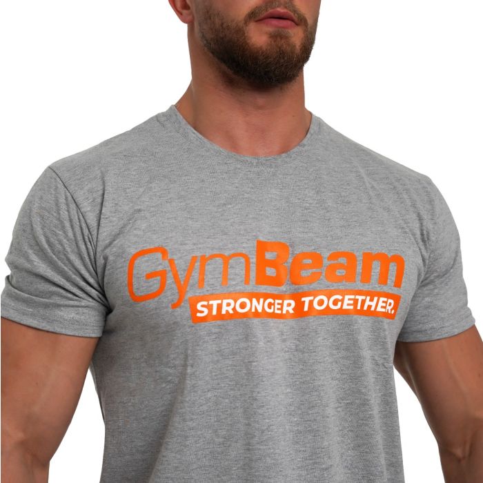 Stronger Together póló Grey - GymBeam L