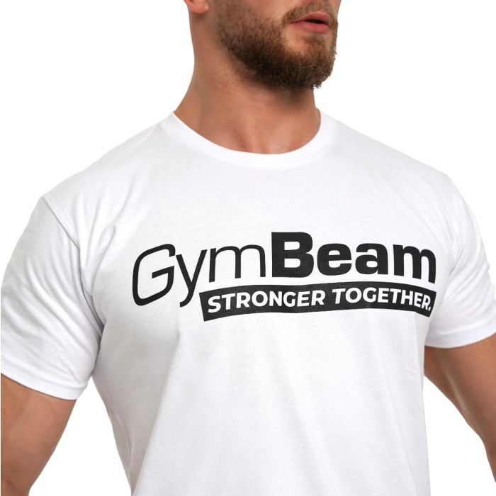 Stronger Together póló White - GymBeam L