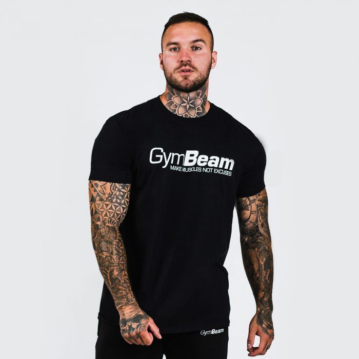 Make Muscles Black póló – GymBeam