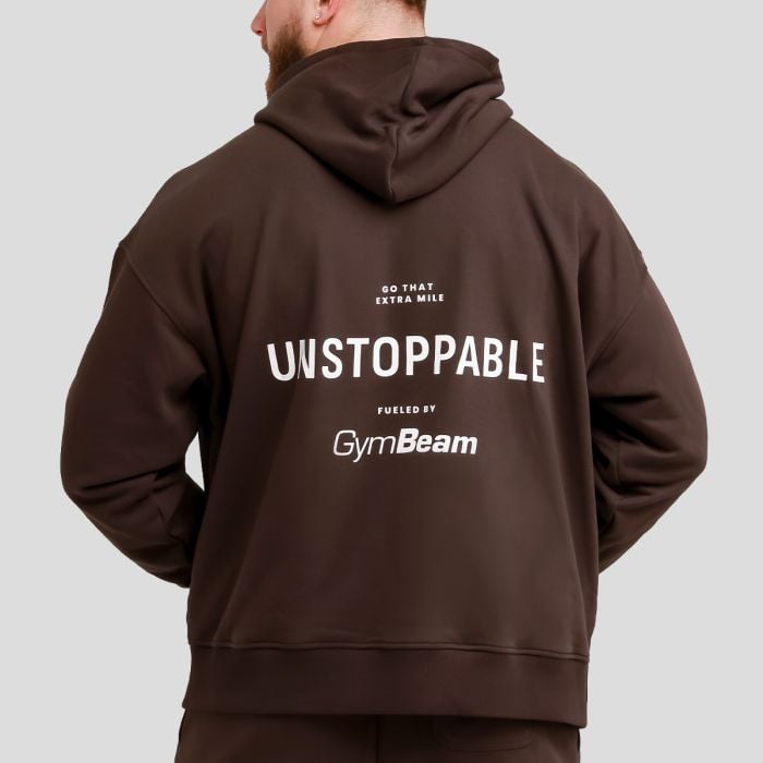 Unstoppable kapucnis pulóver Brown - GymBeam M