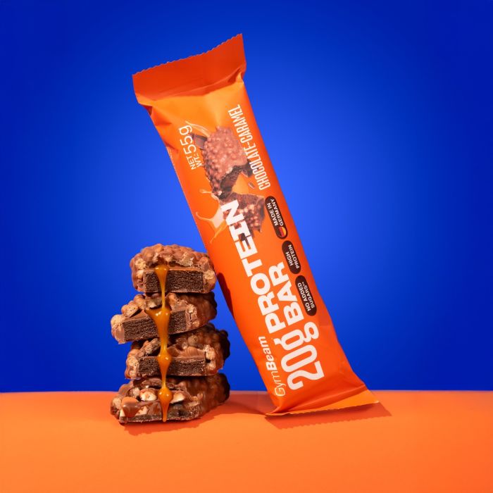 20 g Protein Bar - GymBeam 55 g - csokoládé karamell