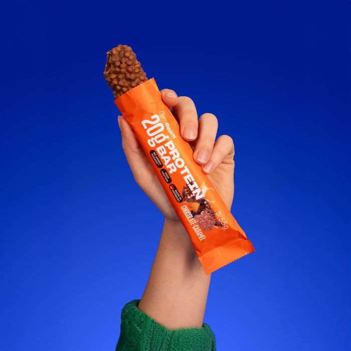 20 g Protein Bar - GymBeam 55 g - csokoládé karamell