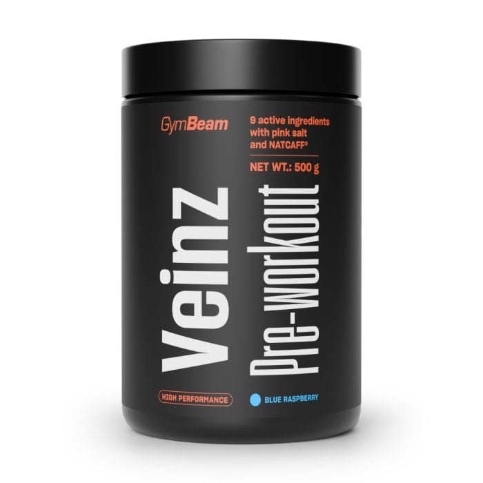 Veinz Pre-workout - GymBeam + ajándékok 500 g - kékmálna