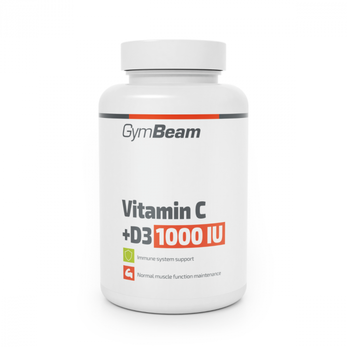 C-vitamin + D3 1000 IU - GymBeam