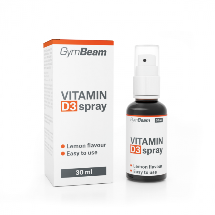 D3-vitamin spray 1000 IU - GymBeam 30 ml - citrom