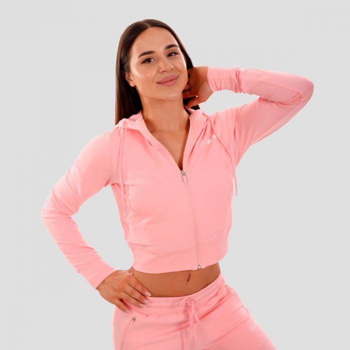 Women‘s Zip-up Hoodie TRN pink - GymBeam
