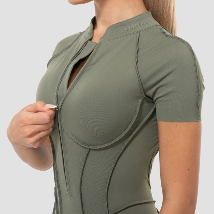Tuta Intera Corta Cosmo Olive - GymBeam S