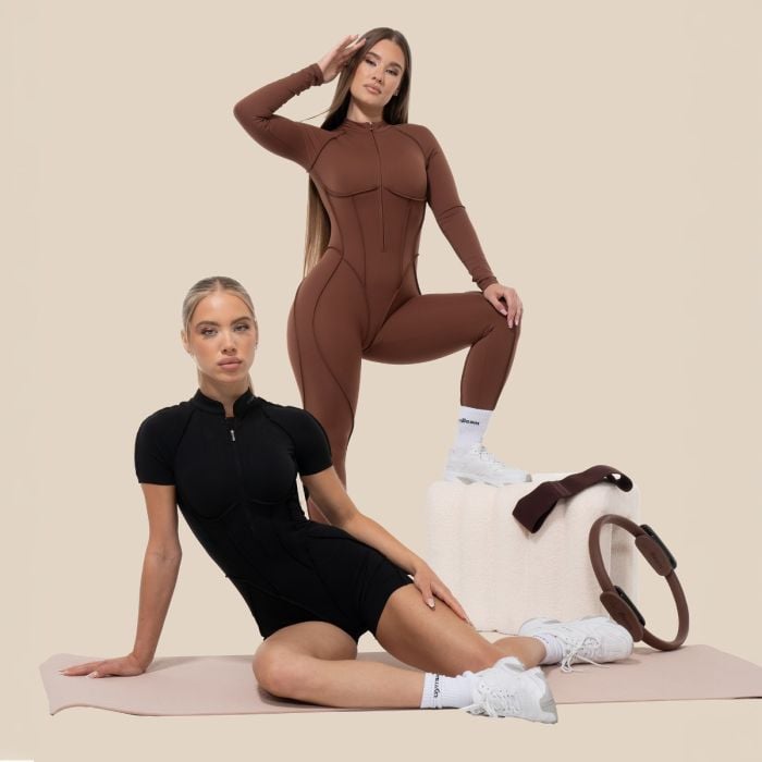 Tuta Intera Lunga Cosmo Brown- GymBeam S