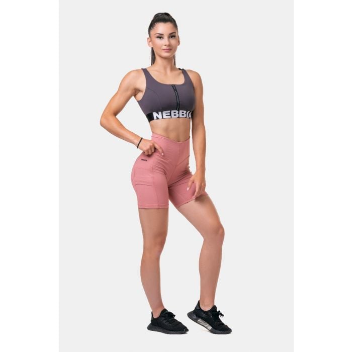 Fit & Smart Biker Shorts Old Rose női rövidnadrág - NEBBIA XS