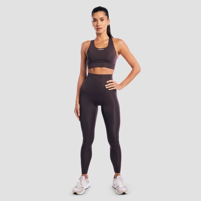 Aura női leggings Tee Brown - GymBeam XL