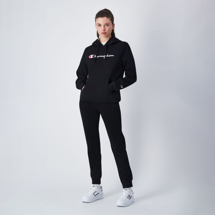 Big Logo Slim Fit női kapucnis pulóver Black - Champion L