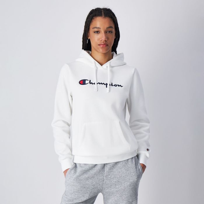 Big Logo Slim Fit női kapucnis pulóver White - Champion S