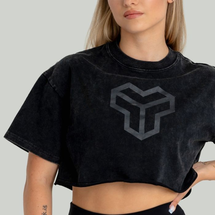Washed női CropTop Black - STRIX M