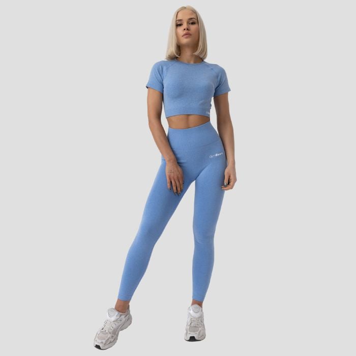FLO női Crop Top Blue - GymBeam L